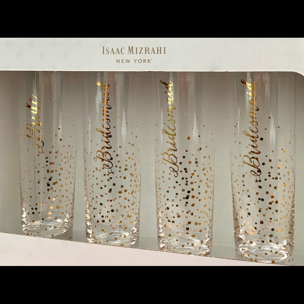 Isaac Mizrahi Bridal Glass Champagne Flutes